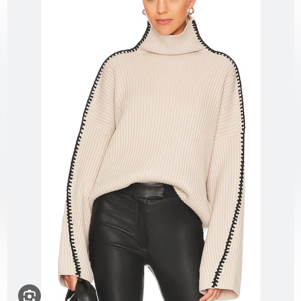 rag & bone ingrid stitched sweater size small